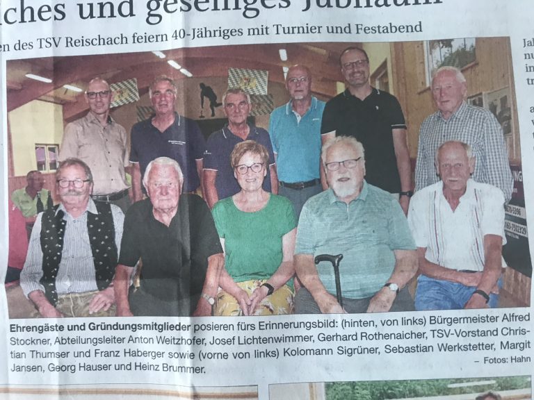 40 Jahre Stockschützenabteilung TSV Reischach