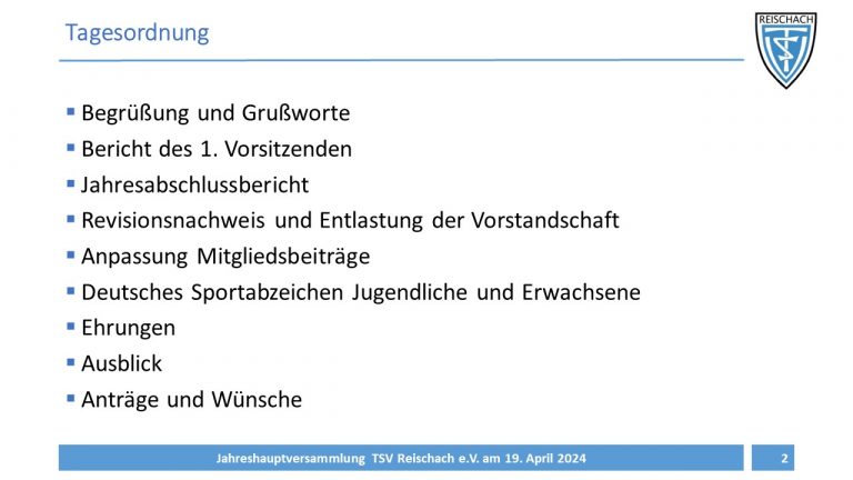 Einladung Jahreshauptversammlung